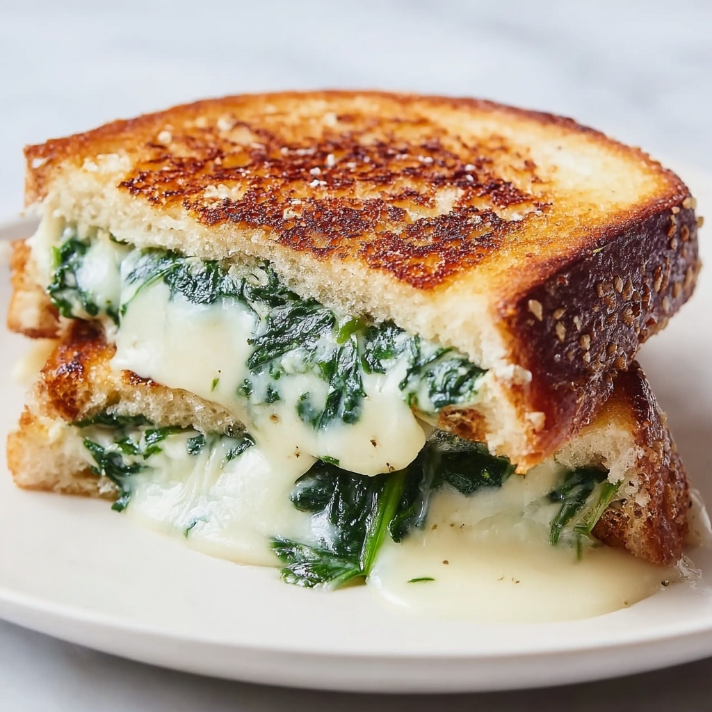Artichoke Spinach Grilled Cheese Sandwich Recipe - Recipe Image