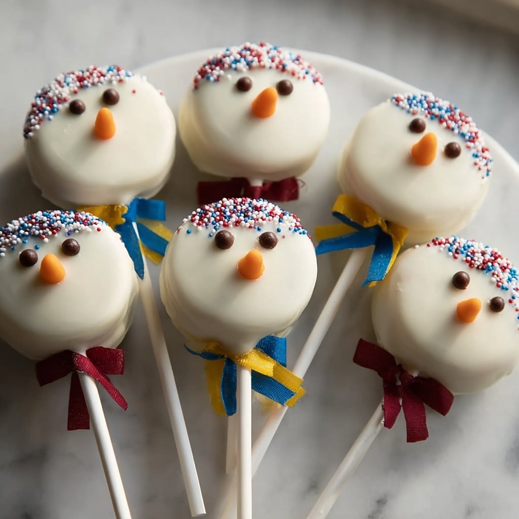 Oreo Snowman Cake Pops Recipe - Recipe Image