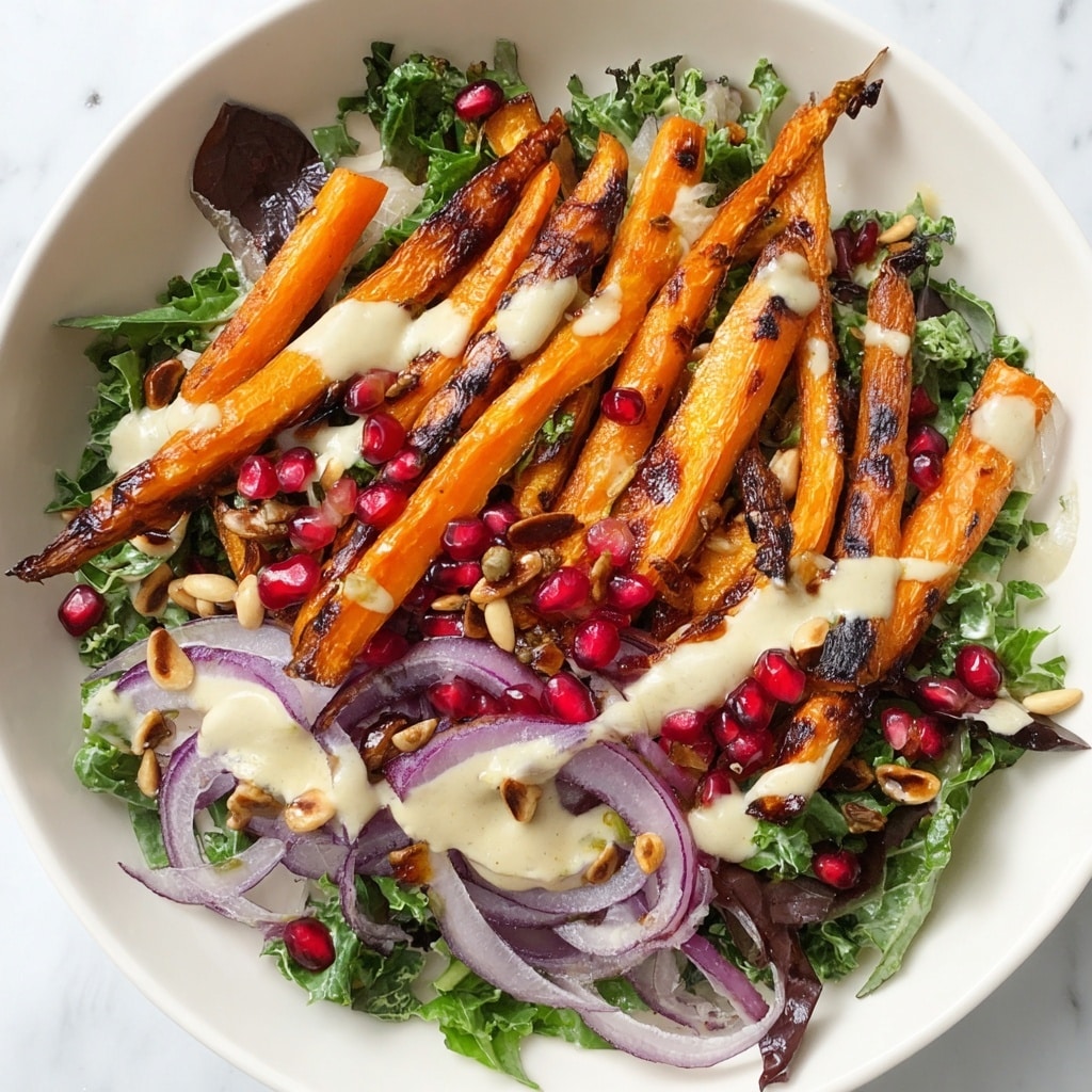 Roasted Carrot Salad with Tahini Lemon Drizzle Recipe - Recipe Image