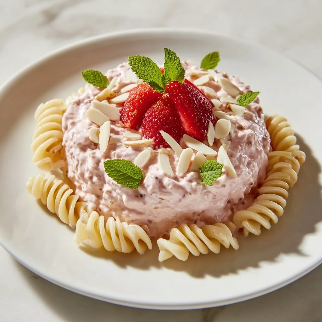 Sweet Strawberry Yogurt Pasta Recipe - Recipe Image