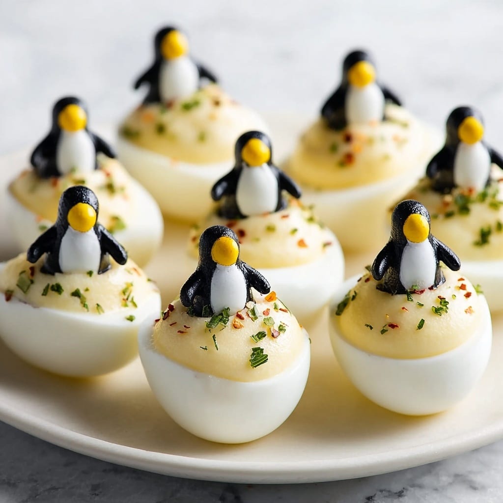 White Bean Dip Olive Penguins Recipe - Recipe Image