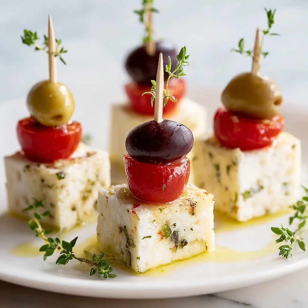 Holiday Cheers Olive Feta Skewers Recipe - Recipe Image