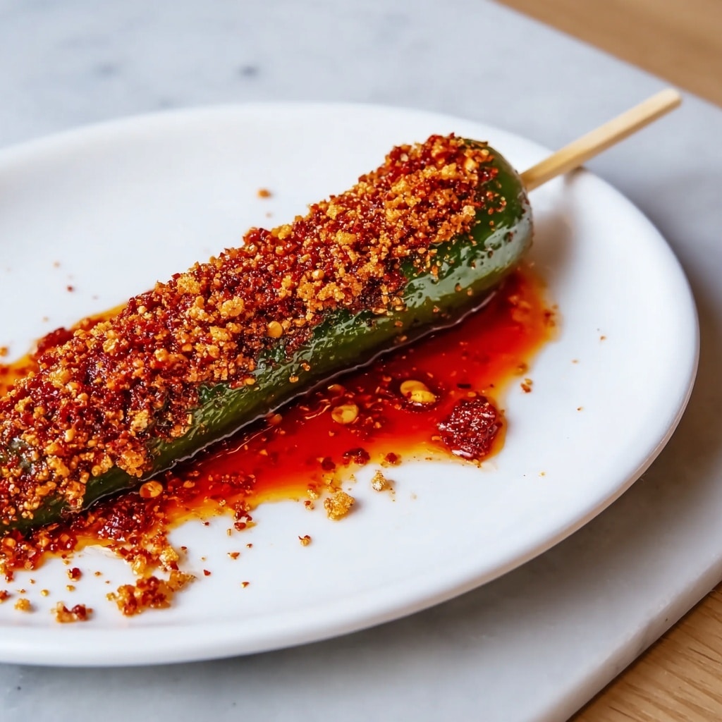 Chamoy Tajín Pickle Sticks Recipe - Recipe Image