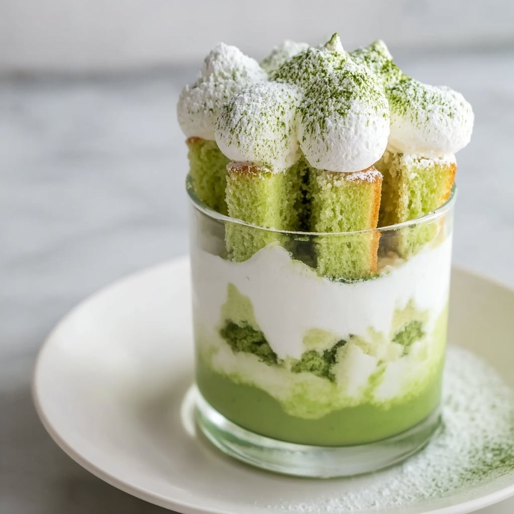 Matcha Mascarpone Tiramisu Cups Recipe - Recipe Image