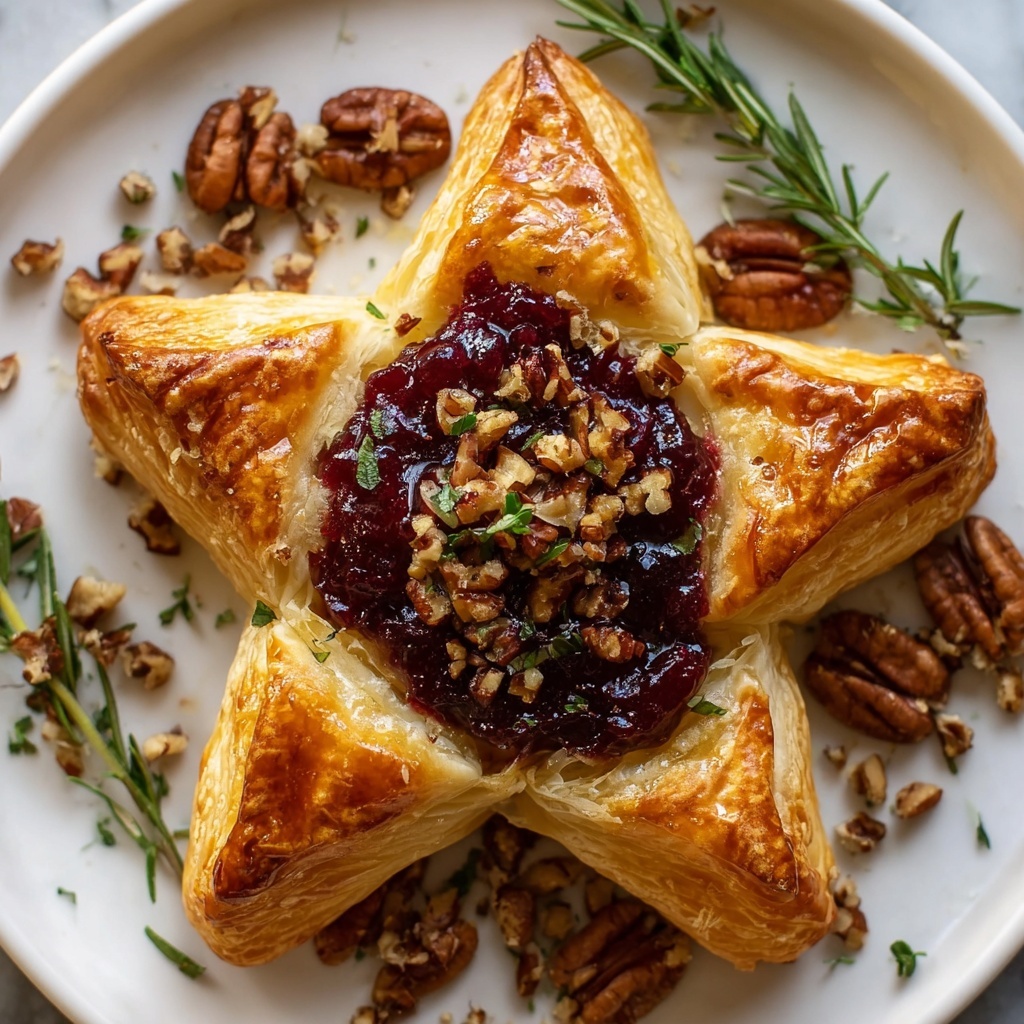 Brie Puff Pastry Pine Tree Recipe - Recipe Image