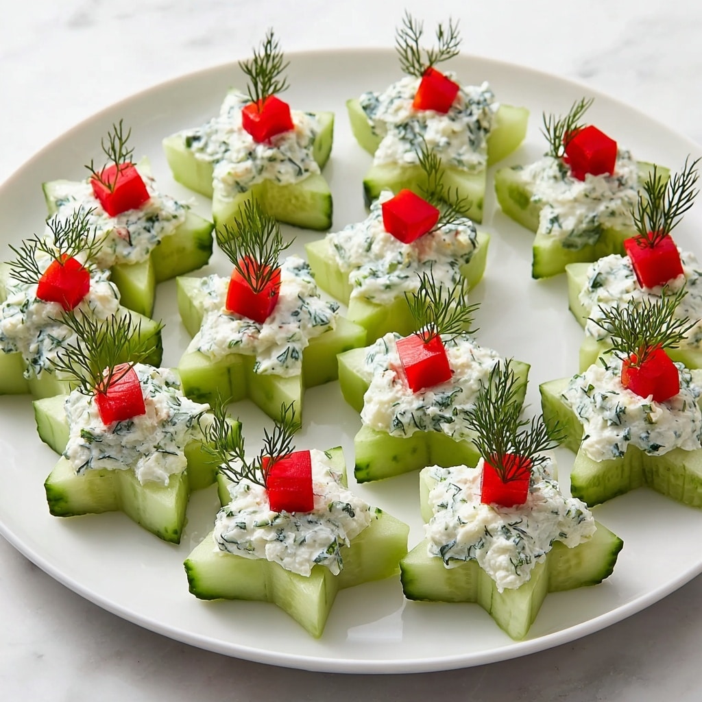 Cucumber Dill Christmas Stars Recipe - Recipe Image