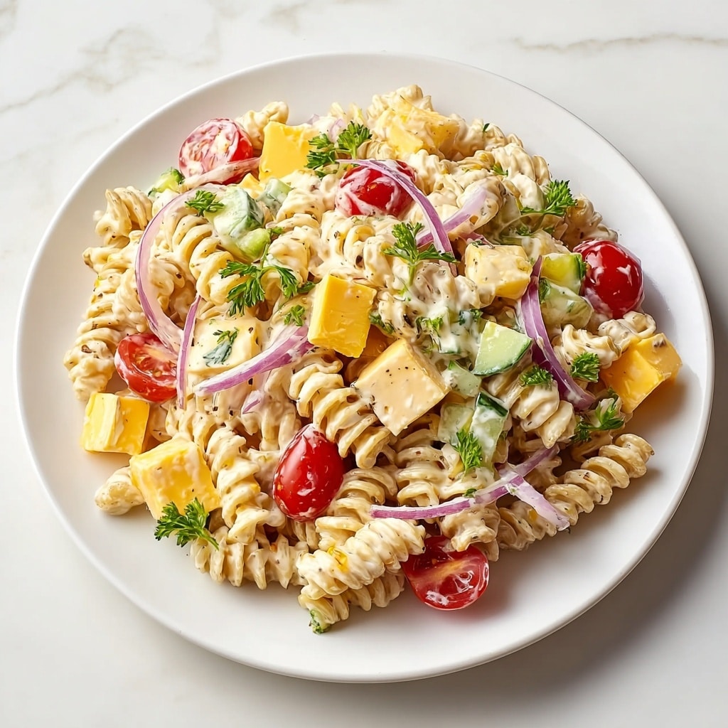 Greek Yogurt Christmas Pasta Recipe - Recipe Image