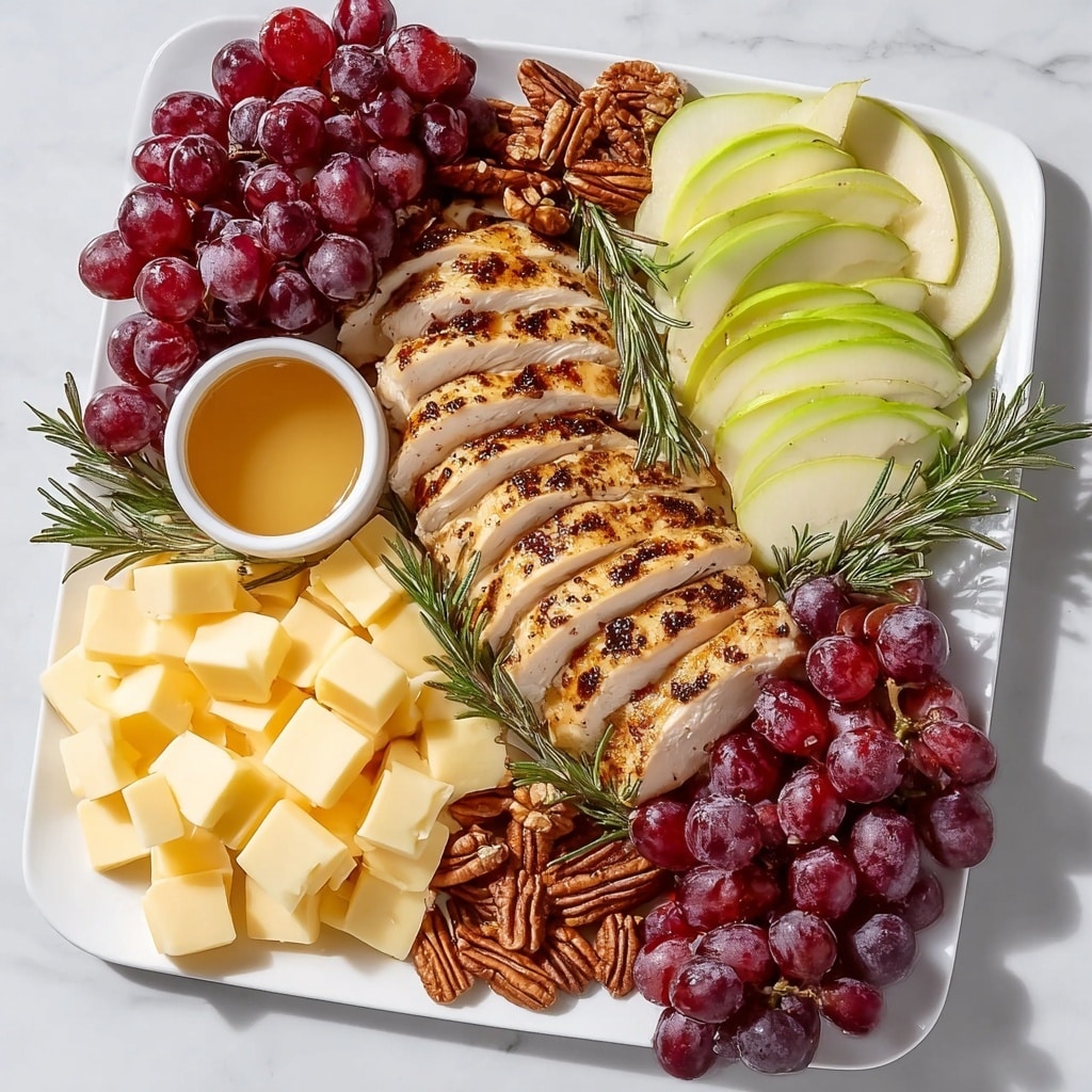Turkey and Cheese Cracker Board with Fresh Fruits and Nuts Recipe - Recipe Image