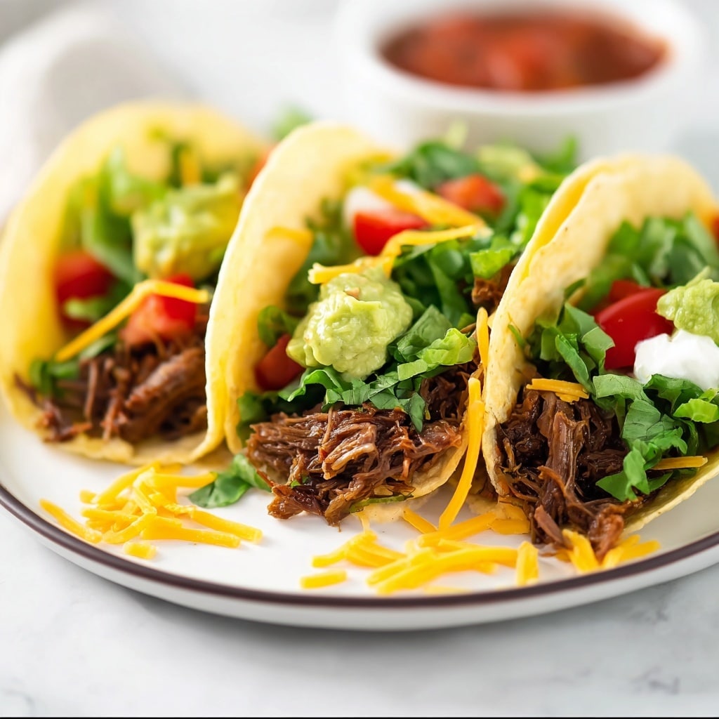 Crock Pot Shredded Beef Tacos Recipe - Recipe Image