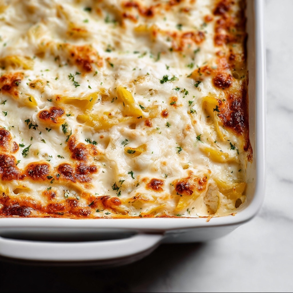 Three Cheese Chicken Alfredo Bake Recipe - Recipe Image
