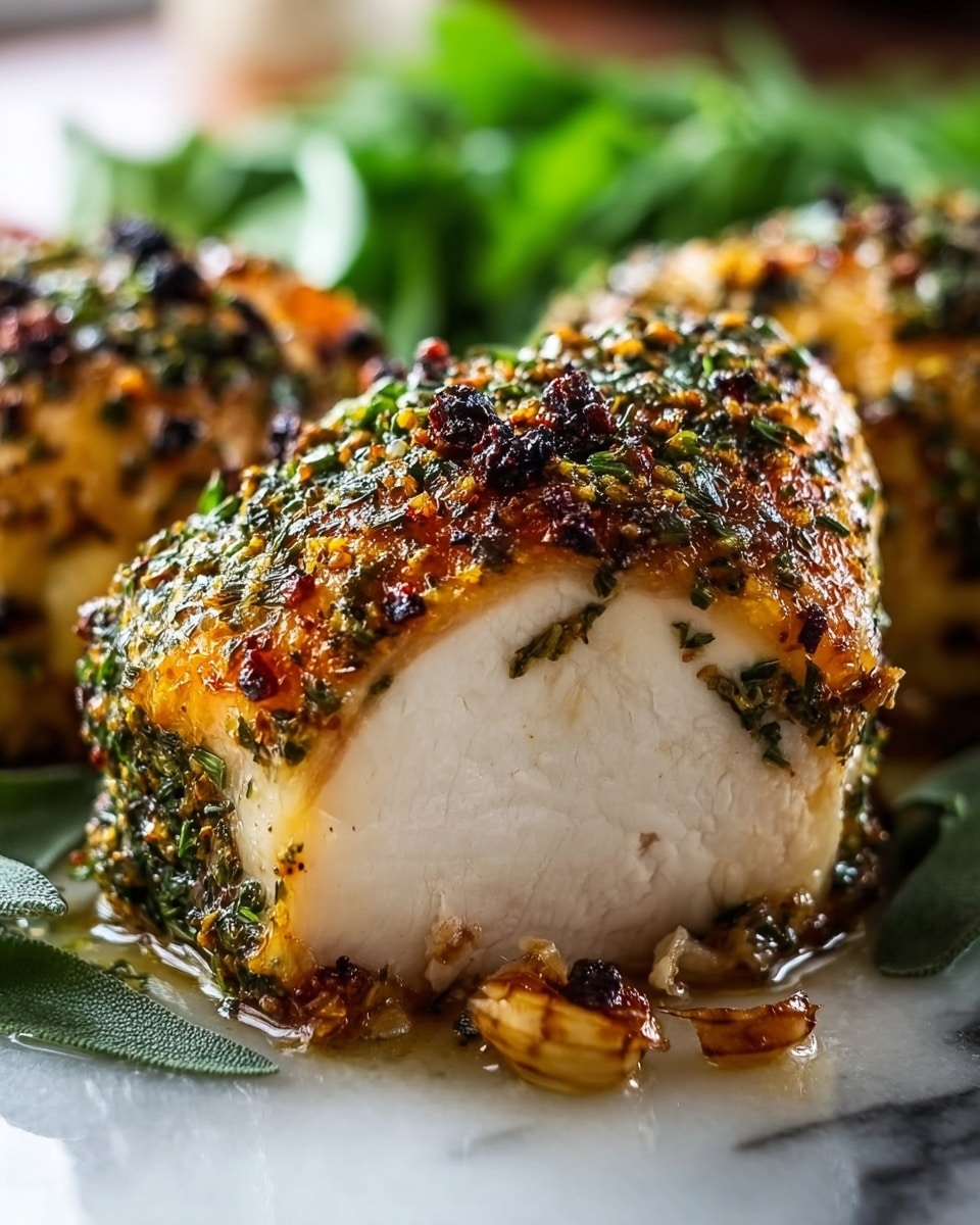 Roasted Chicken with Dijon, Buttermilk, and Herb Breadcrumb Coating Recipe - Recipe Image