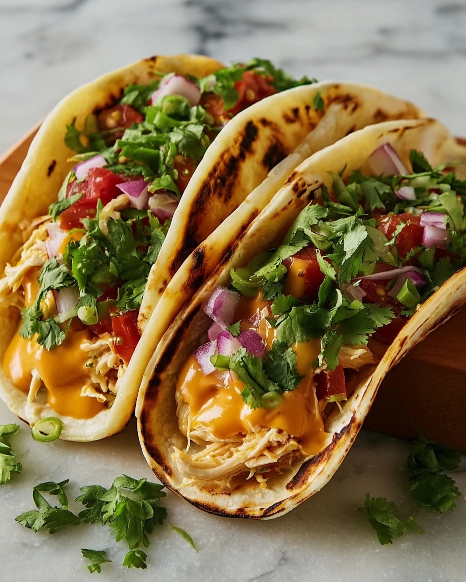 Queso Chicken Tacos Recipe - Recipe Image