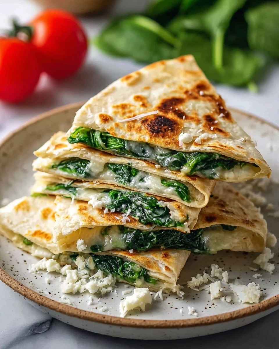 Easy Spinach Feta Quesadillas – Delicious & Healthy Lunch Recipe - Recipe Image