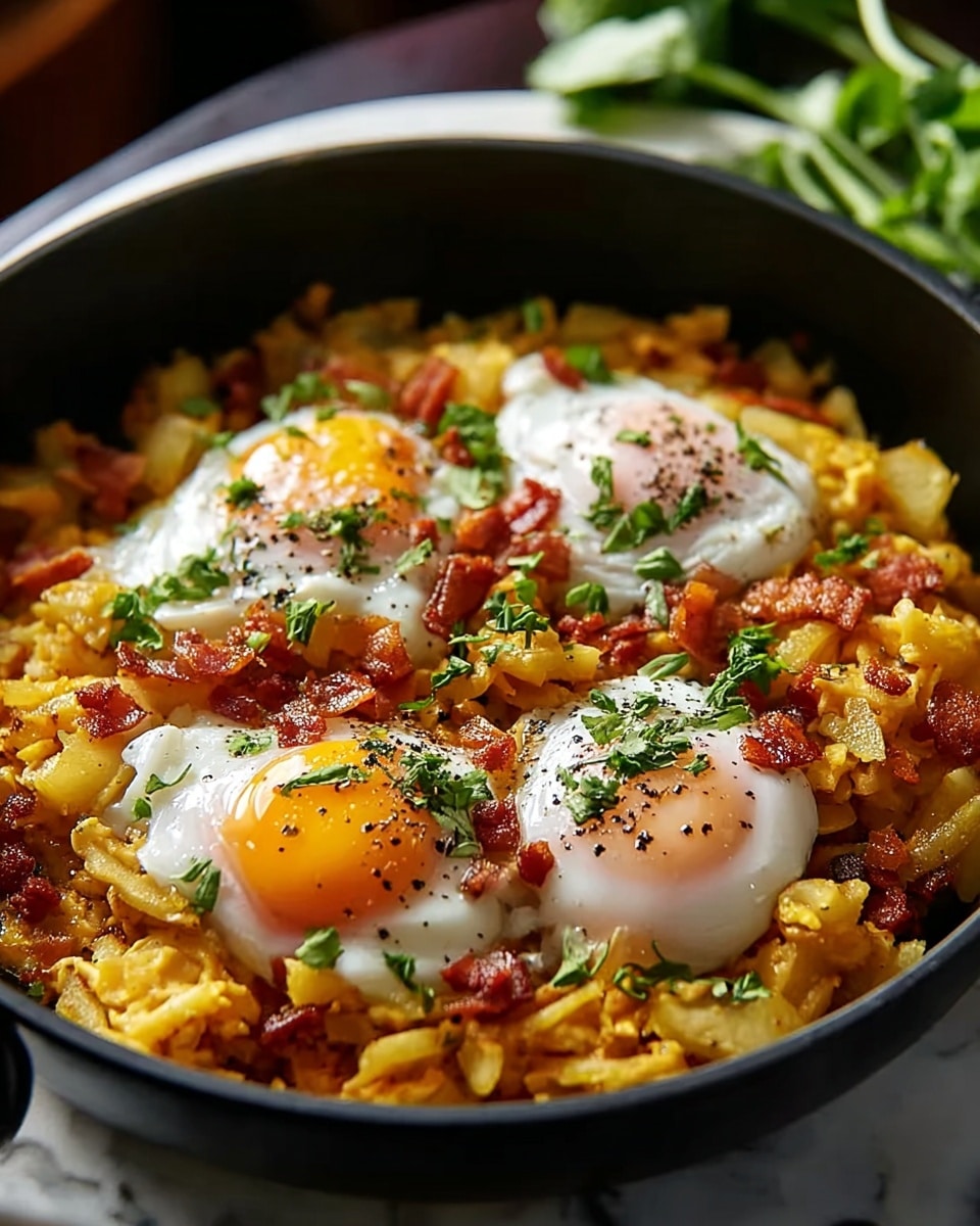 Potato and Egg Scramble with Bell Peppers and Cheese Recipe - Recipe Image