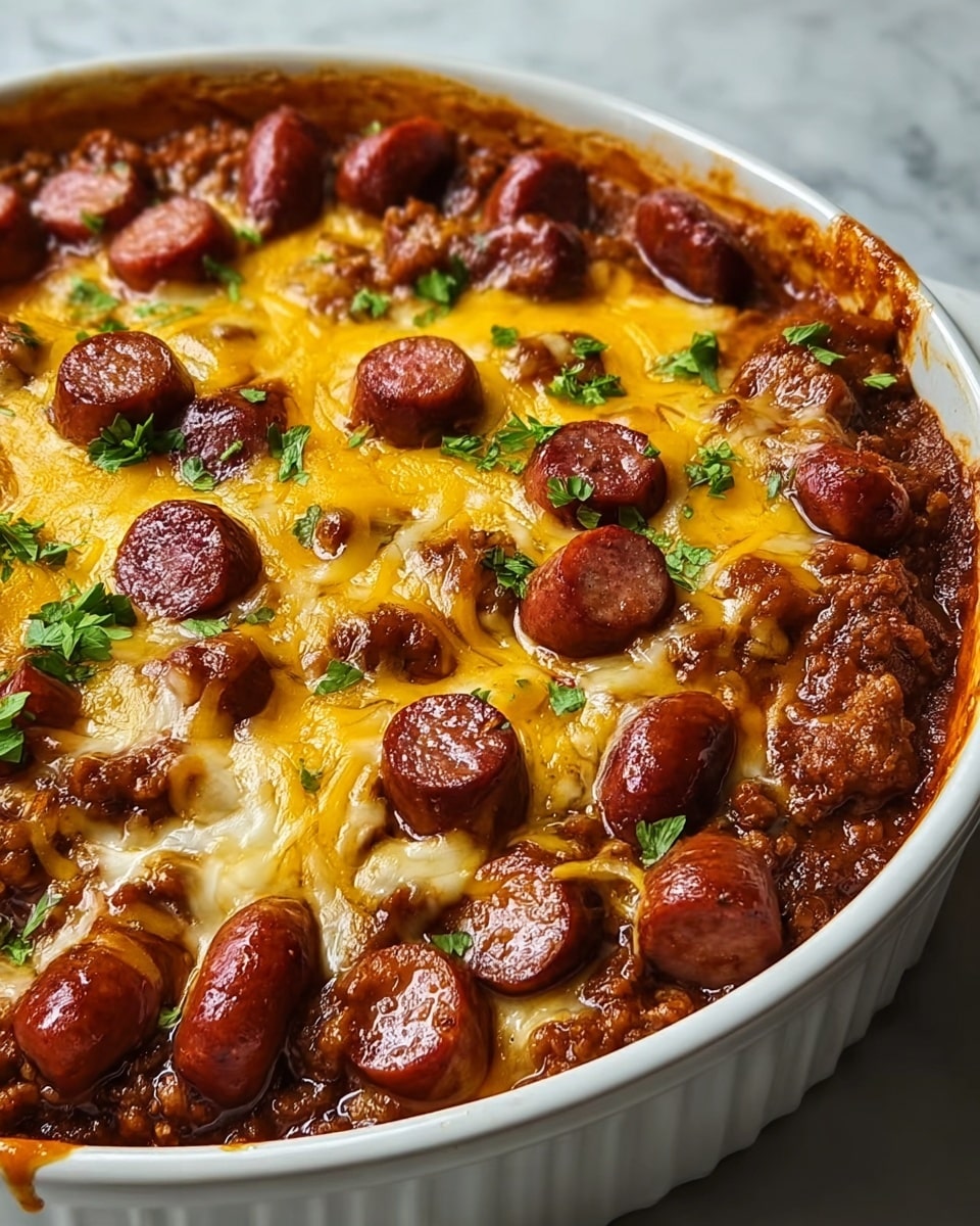 Chili Cheese Dog Casserole Recipe - Recipe Image