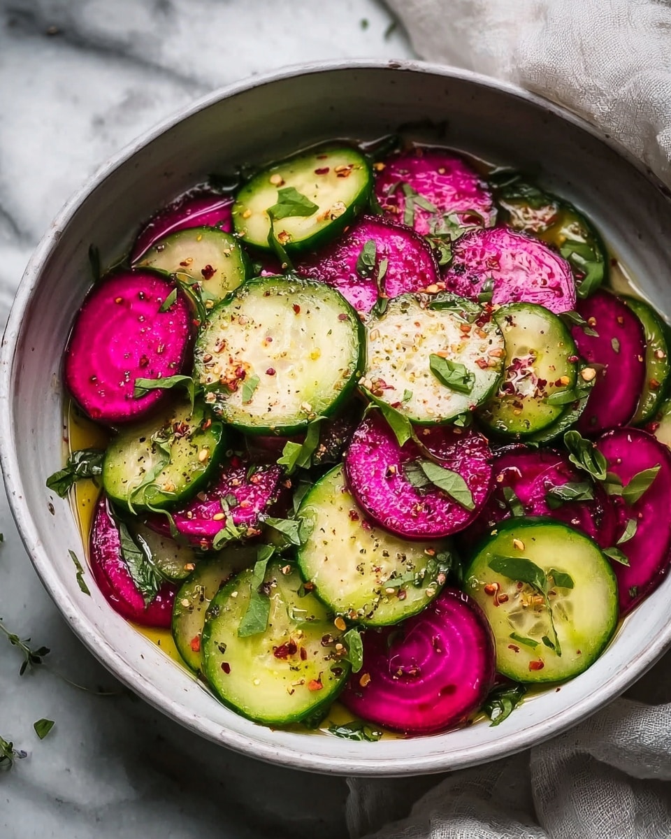 Crisp Cucumber and Beetroot Salad Recipe - Recipe Image
