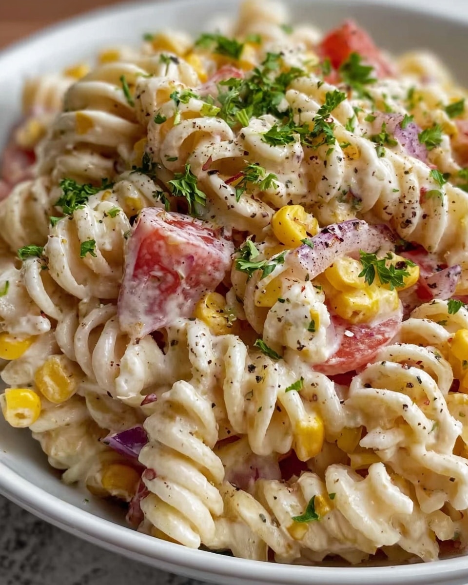 Mexican Street Corn Pasta Salad Recipe - Recipe Image
