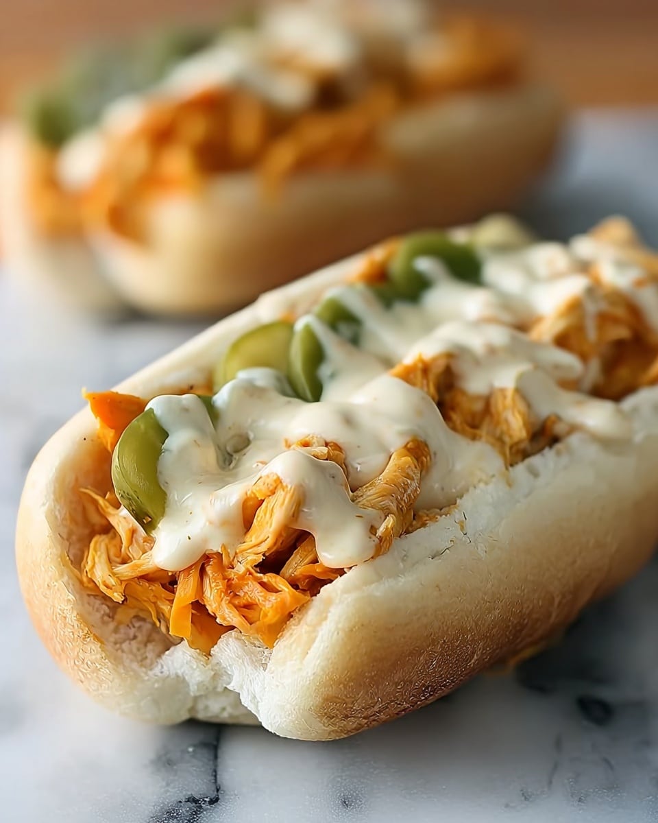 Buffalo Chicken Cheesesteak Sandwiches Recipe - Recipe Image