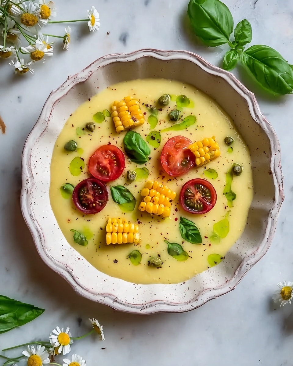 Summer Sweet Corn Gazpacho Recipe - Recipe Image