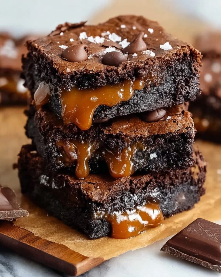 Caramel Chocolate Chunk Brownies Recipe