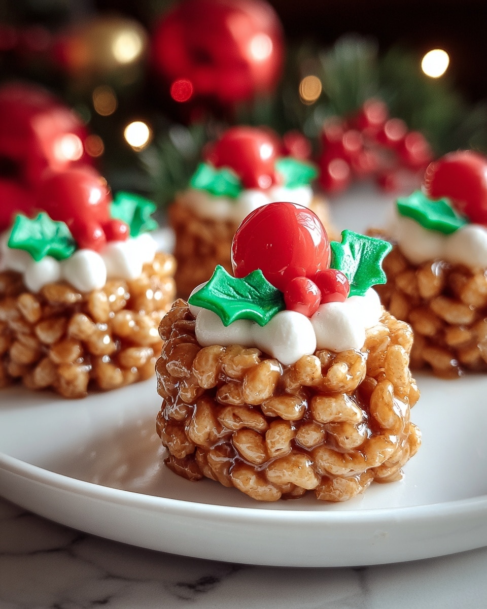 Rice Krispie Christmas Puddings Recipe - Recipe Image