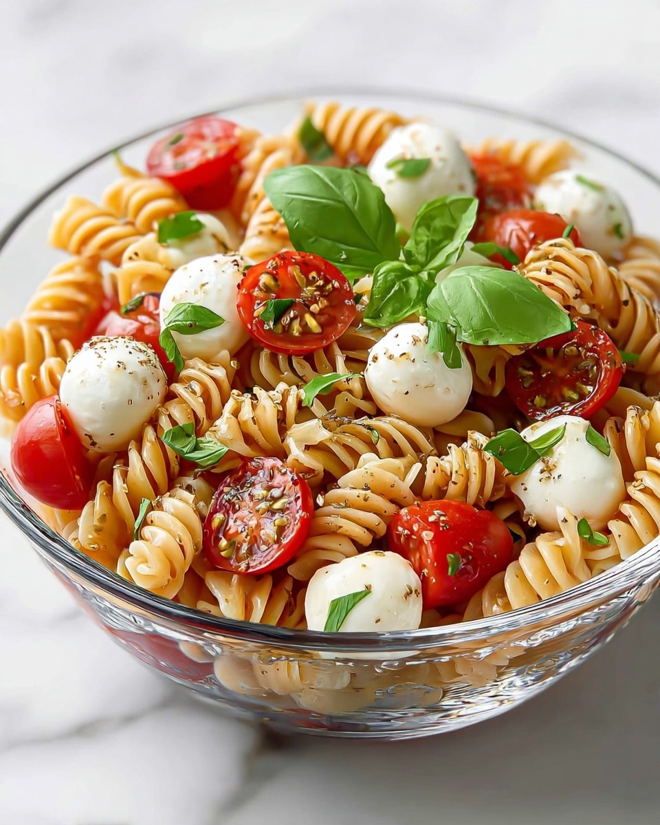 Caprese Pasta Salad: A Fresh and Flavorful Recipe for Summer Gatherings Recipe - Recipe Image