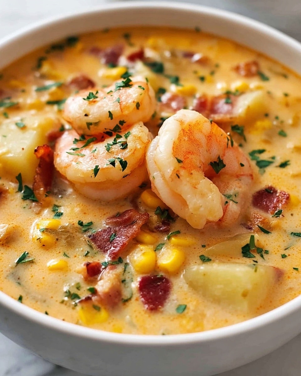 Creamy Potato, Shrimp, and Corn Chowder Recipe - Recipe Image