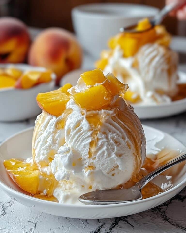 Homemade Peach Ice Cream Recipe
