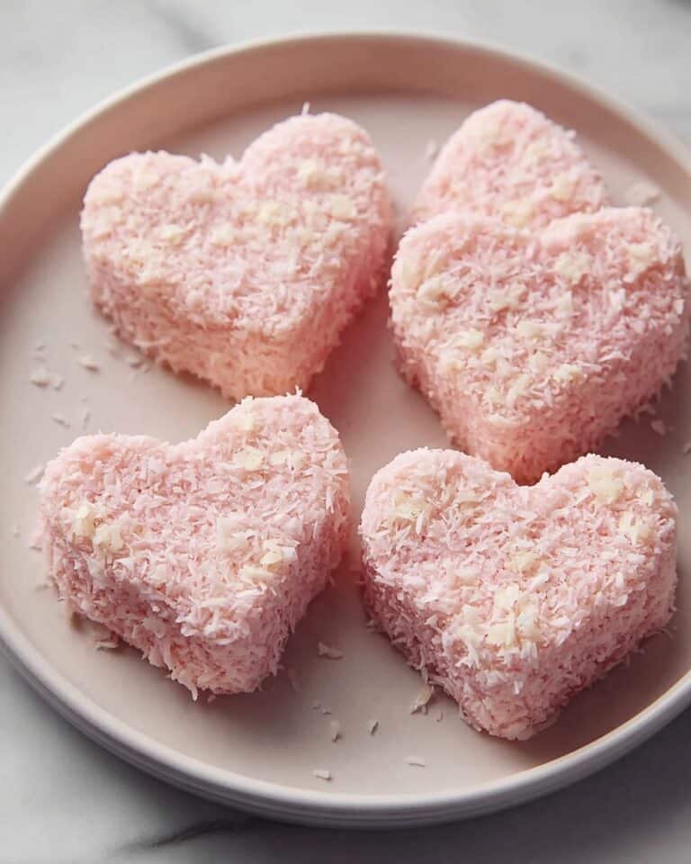 Pink Creamy Coconut Hearts Recipe