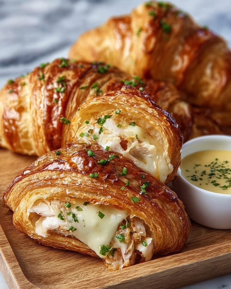 Buttery Garlic Baked Croissants with Turkey & Havarti Recipe