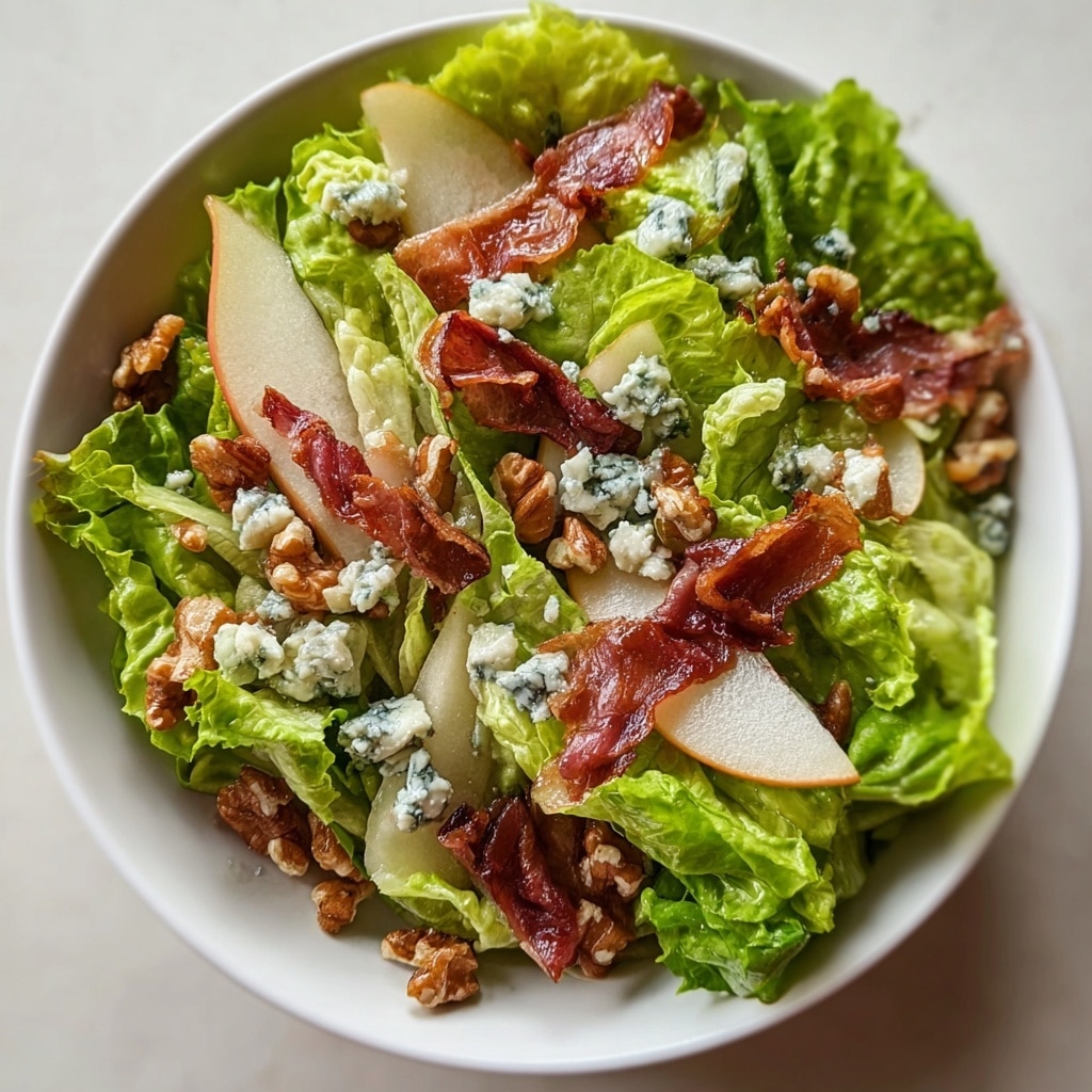 Frisée Pear Blue Cheese Prosciutto Salad Recipe - Recipe Image