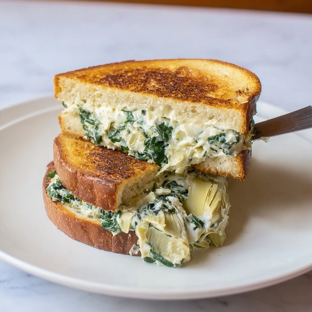 Spinach Artichoke Grilled Cheese Recipe - Recipe Image