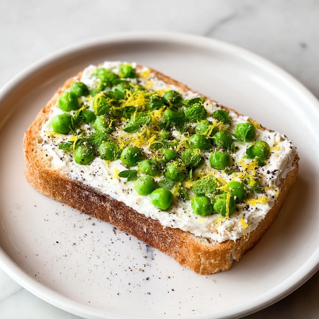 Pea & Mint Ricotta Toast Recipe - Recipe Image