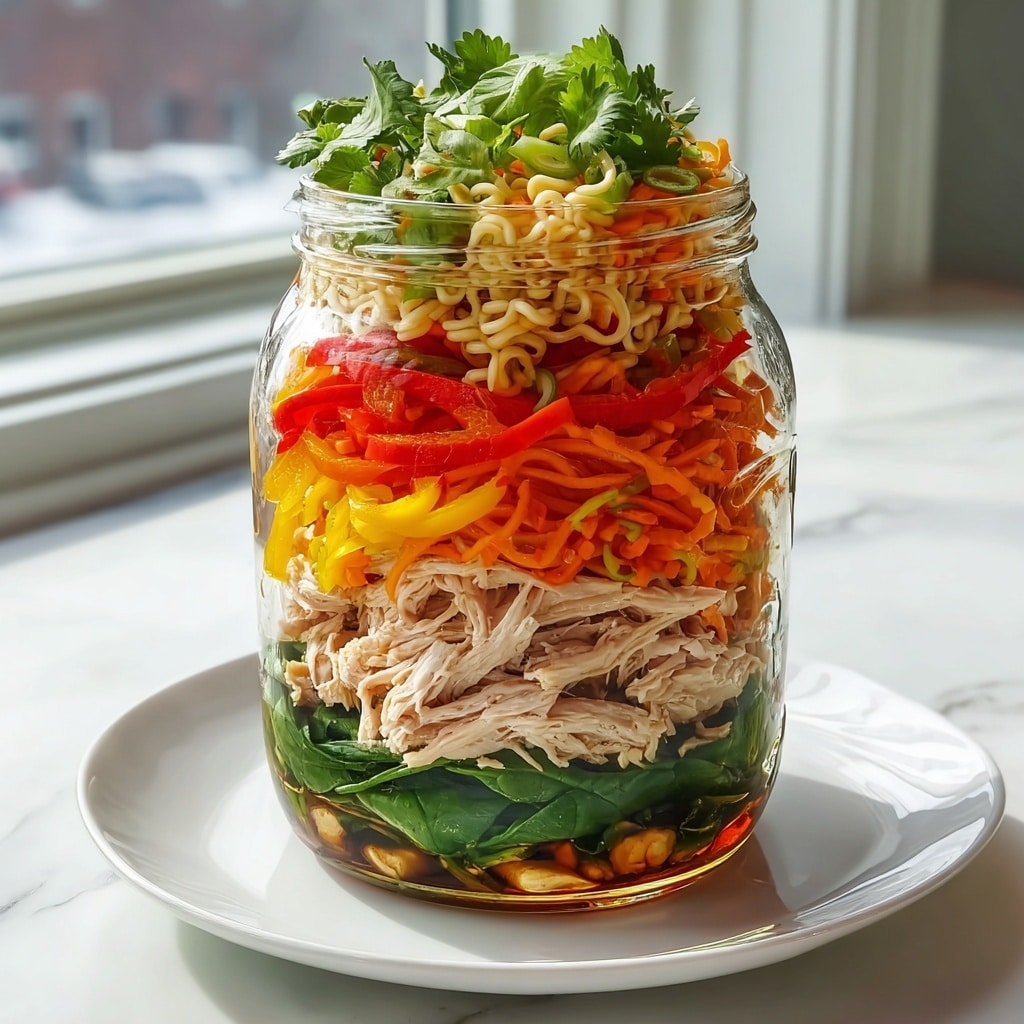 Mason Jar Noodle Meal Prep Recipe - Recipe Image