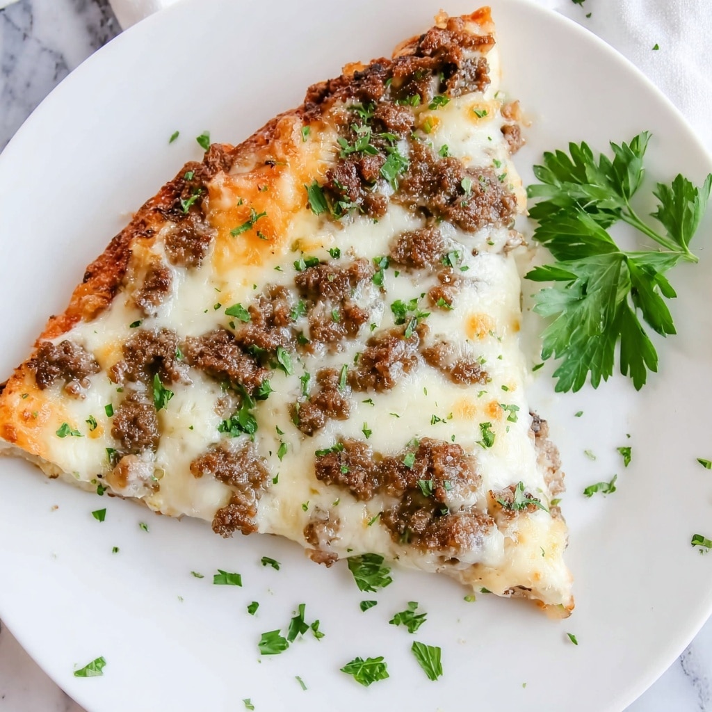 Ground Beef Alfredo Pizza Recipe - Recipe Image