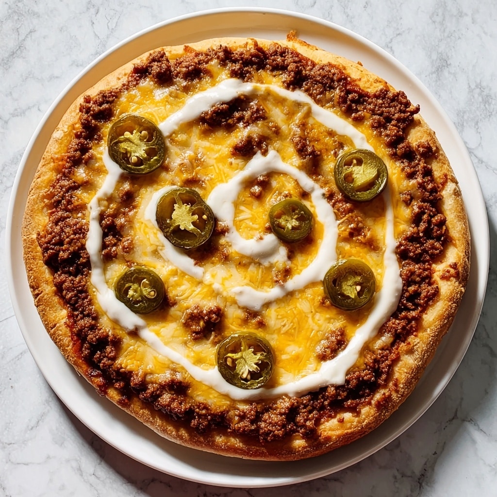 Ground Beef Taco Pizza Recipe - Recipe Image