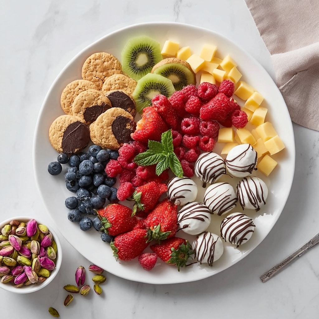 Fruit and Chocolate Symmetry Dessert Platter Recipe - Recipe Image