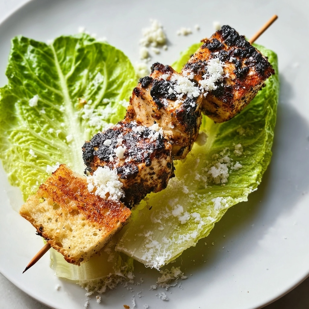 Chicken Caesar Salad Skewers Recipe - Recipe Image