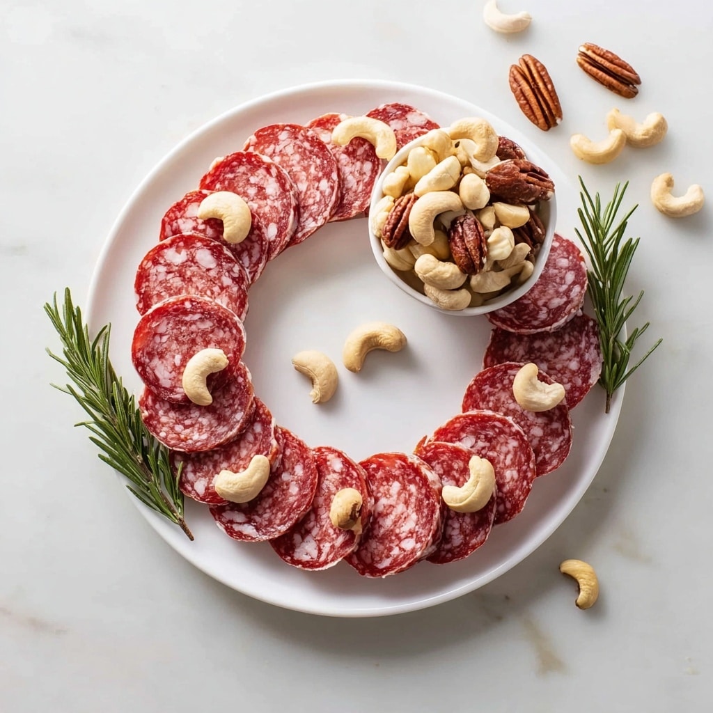 Infinity Loop Salami Nuts Arrangement Recipe - Recipe Image