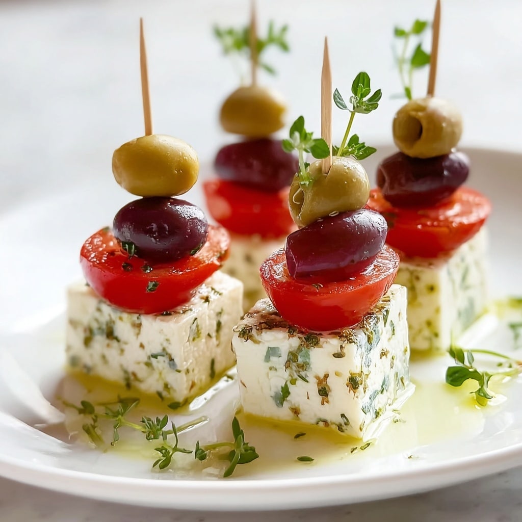 Holiday Cheers Olive Feta Skewers Recipe - Recipe Image