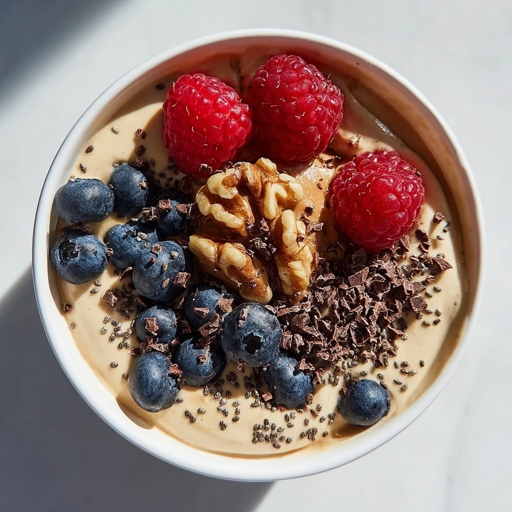 Protein Ice Cream Bowl with Berries, Nuts, and Chocolate Chips Recipe - Recipe Image