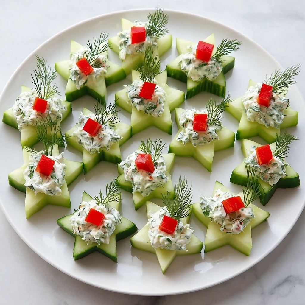 Cucumber Dill Christmas Stars Recipe - Recipe Image