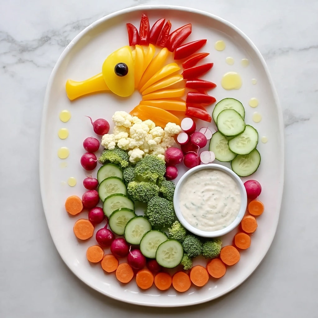 Seahorse Veggie Dip Platter Recipe - Recipe Image