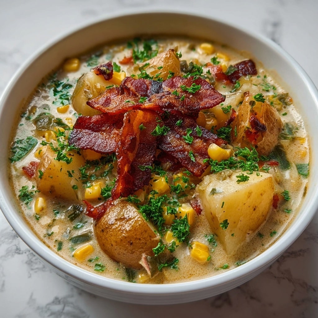 Light Ham Potato Chowder Recipe - Recipe Image