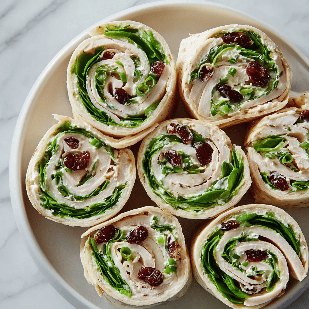 Simplified Turkey Cranberry Pinwheels Recipe - Recipe Image