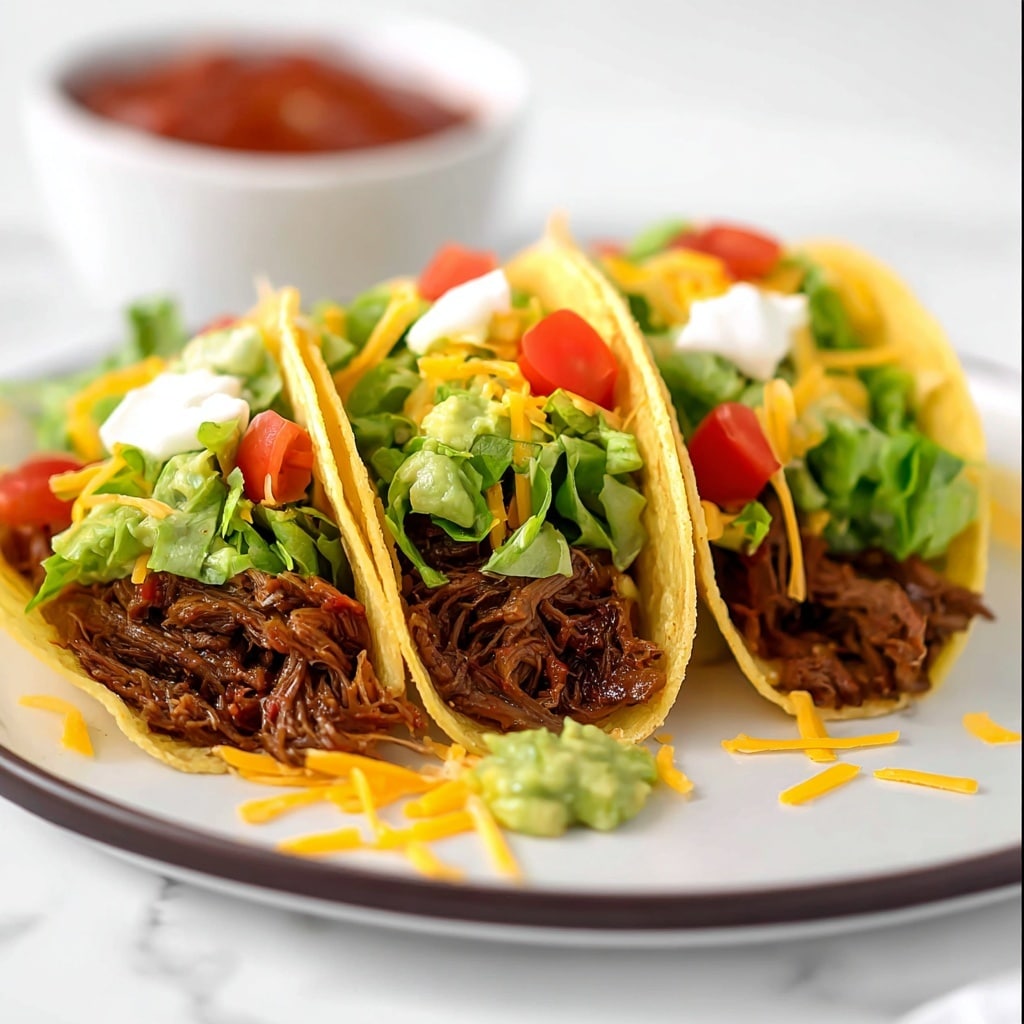 Crock Pot Shredded Beef Tacos Recipe - Recipe Image