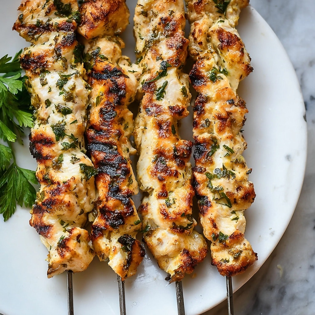 Garlic Parmesan Chicken Kebabs Recipe - Recipe Image