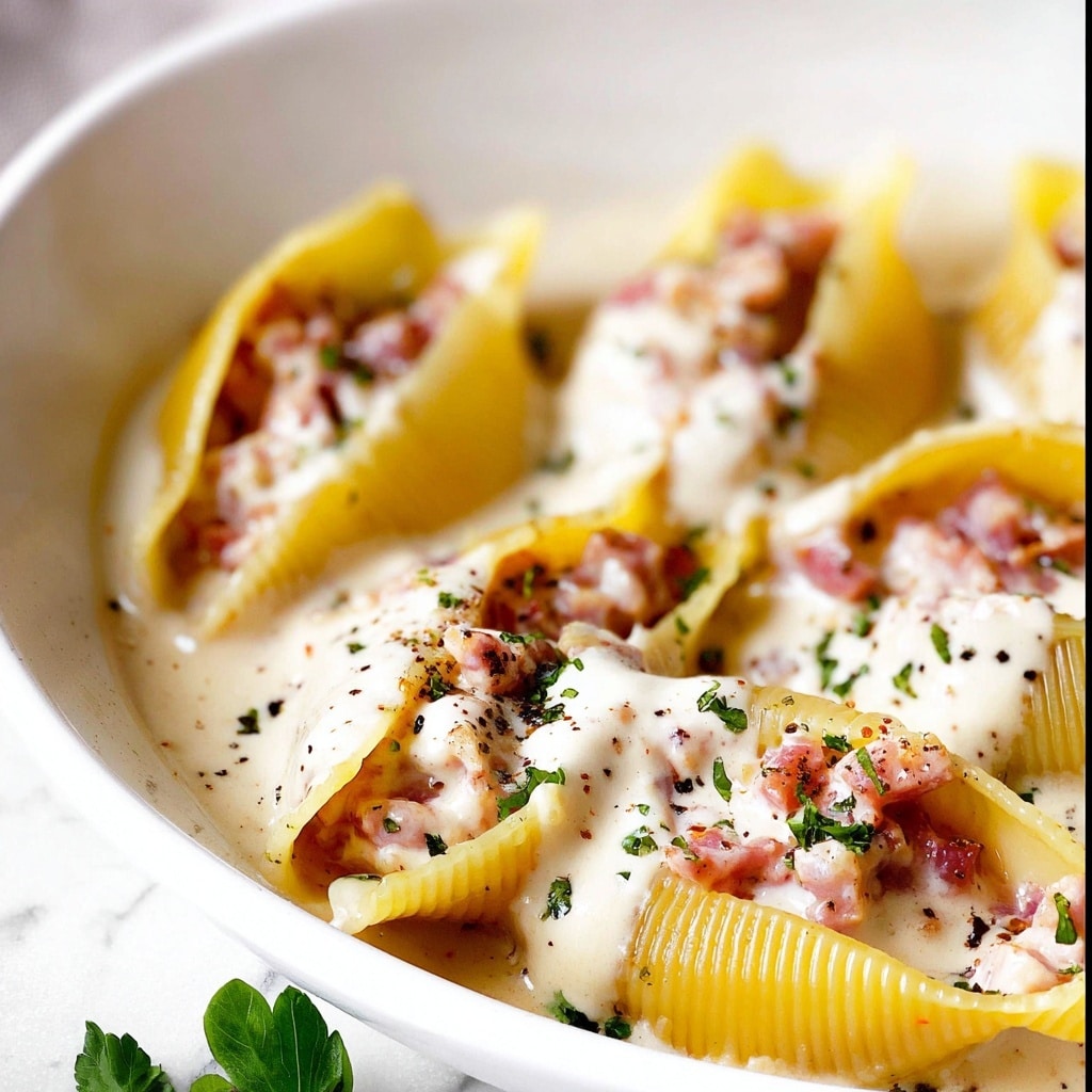 Chicken Cordon Bleu Stuffed Shells Recipe - Recipe Image