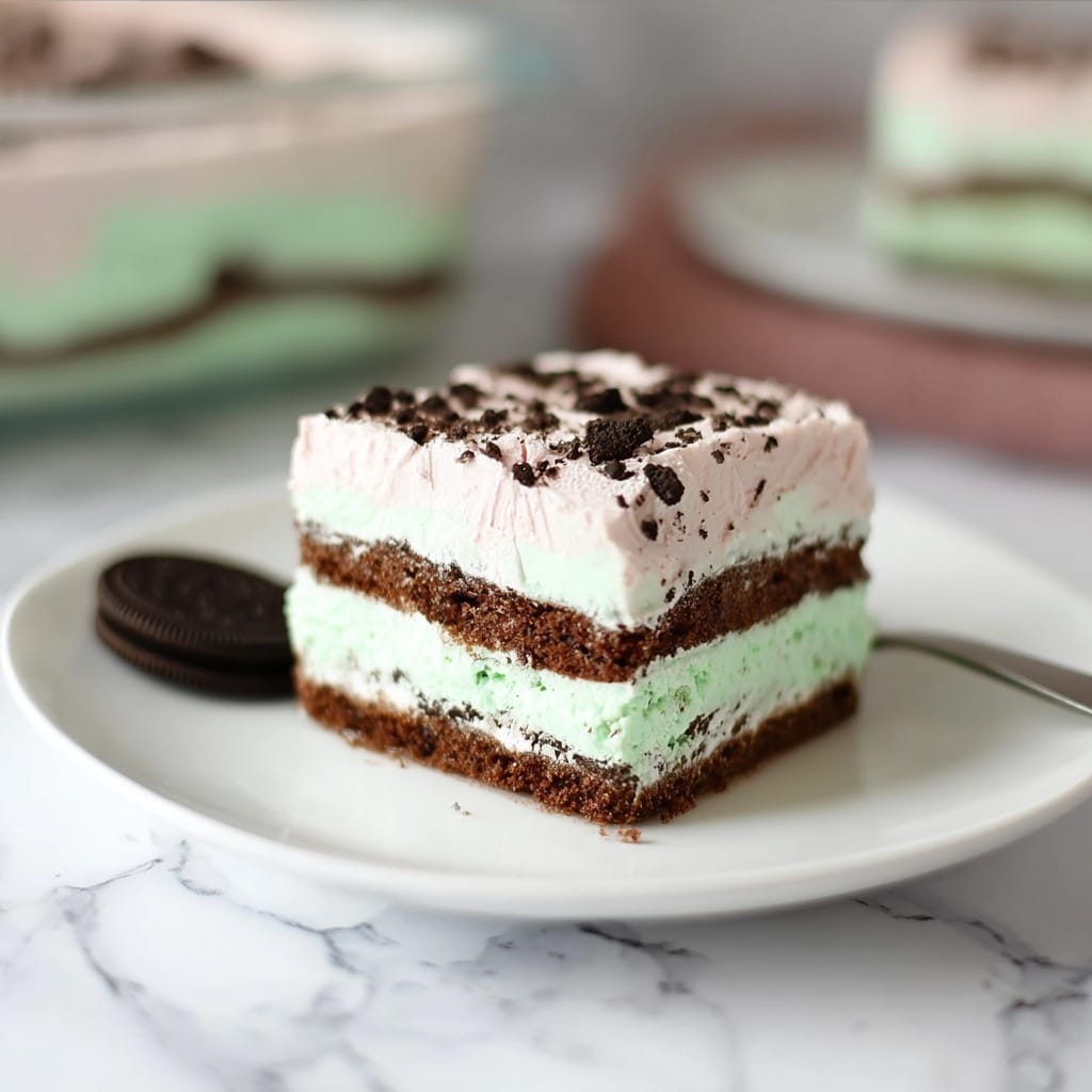 Mint Ice Cream Sandwich Cake Recipe - Recipe Image