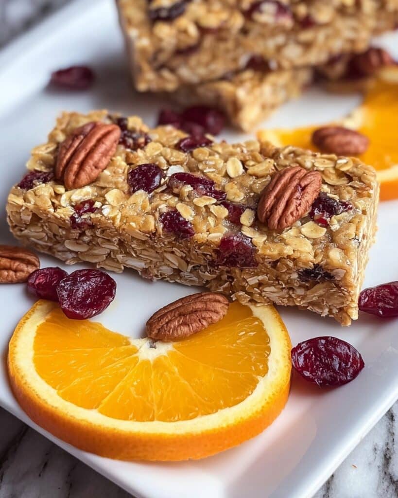 Cranberry, Orange & Pecan Oatmeal Bars Recipe